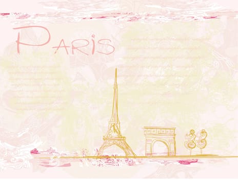 vintage retro Eiffel in Paris card