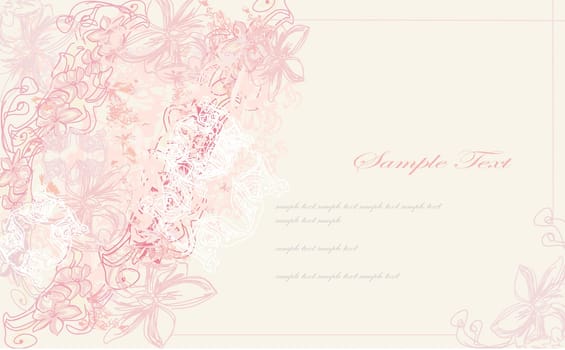 elegant vintage floral frame card