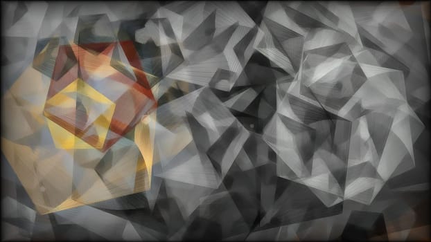 Cubes and triangles hand draw digital art,Cubes and triangles hand draw digital art