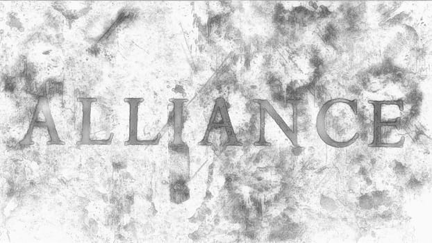 Alliance text hand draw digital art ,Alliance text hand draw digital art
