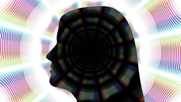 Surreal  Portrait of Woman silhouette,Surreal  Portrait of Woman silhouette