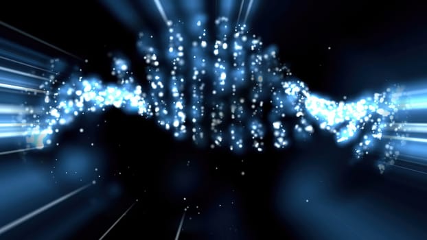 Dna Helix  Molecules On Blue Background,Dna Helix  Molecules On Blue Background