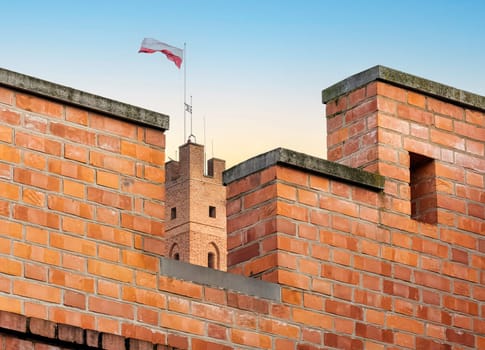 Castle of the Teutonic Order in Malbork - the largest castle in the world by land area in Malbork, Pomerania, Poland
