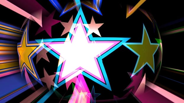 Colorful Stars on Spinning Sphere,Colorful Stars on Spinning Sphere
