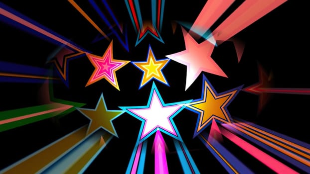 Colorful Stars on Spinning Sphere,Colorful Stars on Spinning Sphere