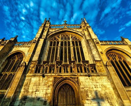 Gloucester Cathedral, formally the Cathedral Church of St Peter and the Holy and Indivisible Trinity in Gloucester, Gloucestershire, United Kingdom