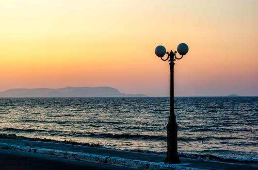 Sunset in Gouves, Crete, Greece