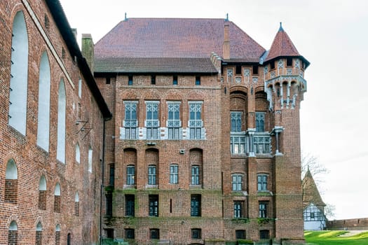Castle of the Teutonic Order in Malbork - the largest castle in the world by land area in Malbork, Pomerania, Poland