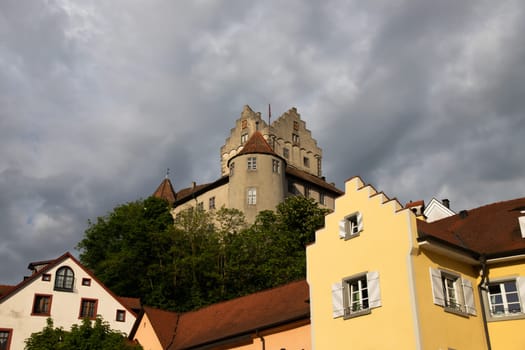 Medieval Meersburg Castle at Lake Constance or Bodensee, Germany.