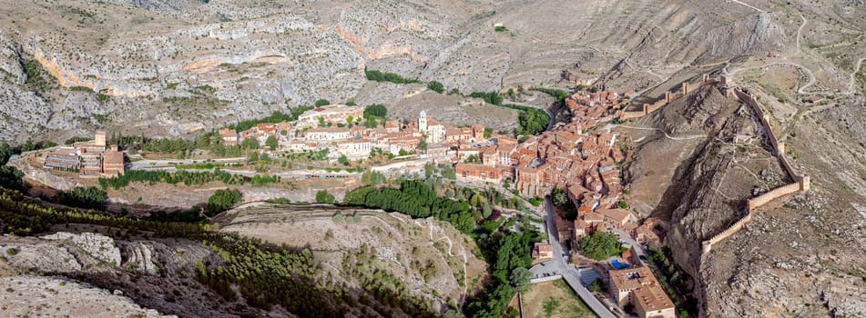 Panoramic view of Albarracin, a picturesque medieval village in Teruel Aragon, Spain