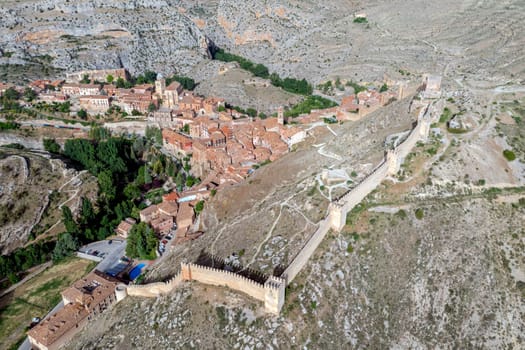 Panoramic view of Albarracin, a picturesque medieval village in Teruel Aragon, Spain