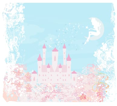 fairy flying above castle