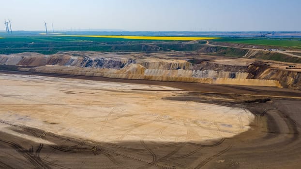 Bucket-wheel excavator in brown coal mining area Garzweiler, North Rhine-Westphalia, Germany