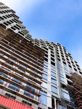 Construction site and development in the city