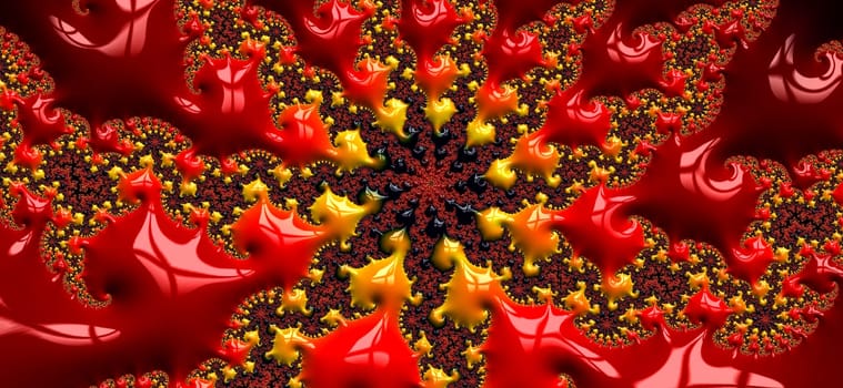 Computer generated abstract colorful fractal artwork for creative design