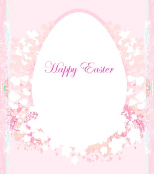Easter Egg On floral Background
