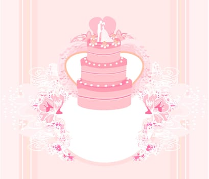 wedding cake card design