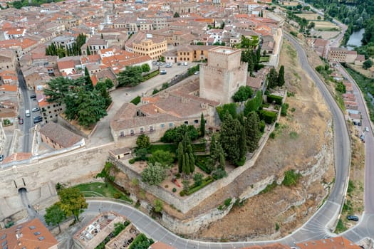 Castle of Enrique II of Trastamara, currently a tourist hostel, in the city of Ciudad Rodrigo, in Salamanca, Spain.