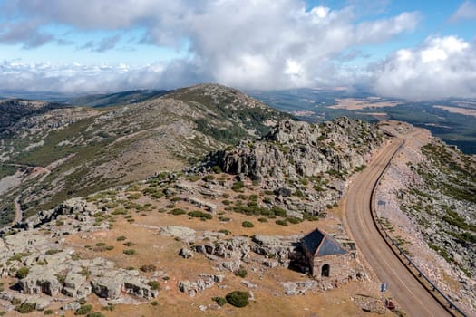 Sanctuary of Our Lady of Pena de Francia, dedicated to Maria, in the municipality of El Cabaco, Salamanca. It is the highest Marian sanctuary in the world. Hermitage of the Christ