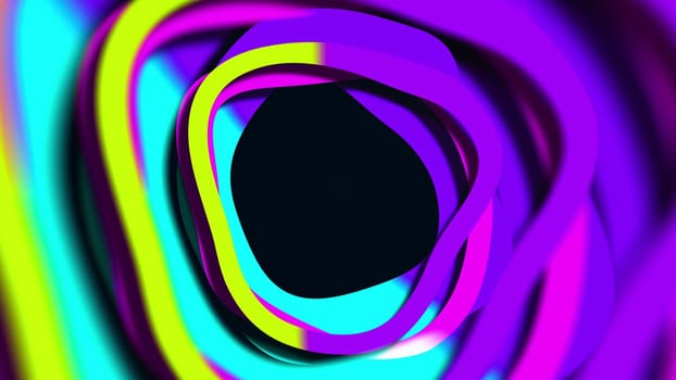 Colorful tunnel. Computer generated 3d render