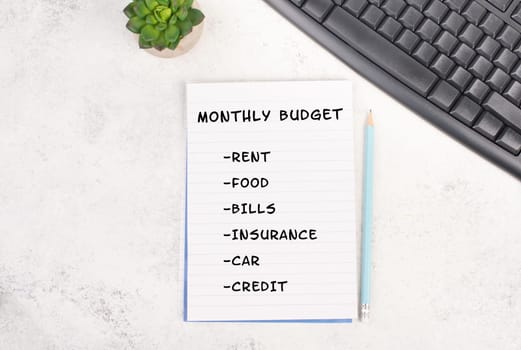 List with the monthly budget for rent, food, insurance, paying bills and credits, financial planning, calculate the expenses, increase of living costs by inflation