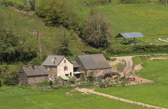 small farm on the Somport Pass in the Pyrenees, France