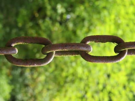 old metal chain resistant oxide strong industrial link