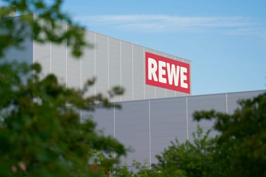 new central warehouse of the German food retailer Rewe in the industrial area Rothensee in Magdeburg