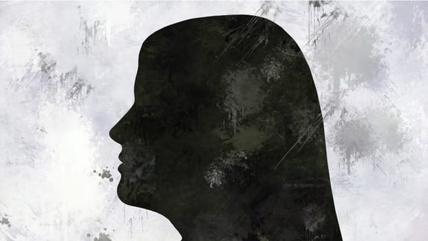 Surreal  Portrait of Woman silhouette,Surreal  Portrait of Woman silhouette