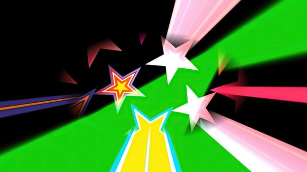 Colorful Stars on Spinning Sphere,Colorful Stars on Spinning Sphere
