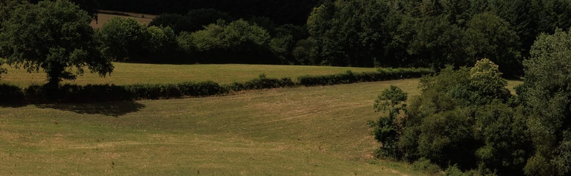 French farmland landscape in Aveyron france