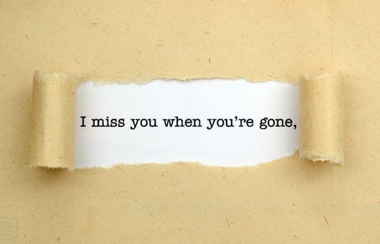 I miss you