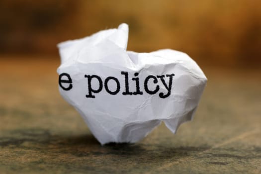 Policy trash concept