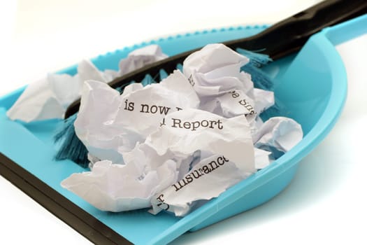 Report trash concept