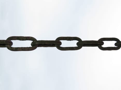 old metal chain resistant oxide strong industrial link