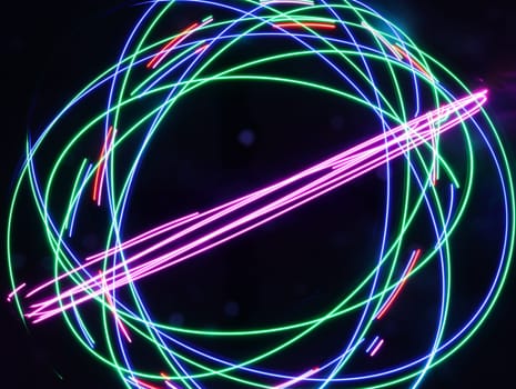 spectacular colored lights with geometric shapes special effects