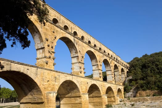 Pont du Gard, Roman aqueduct in southern France near Nimes