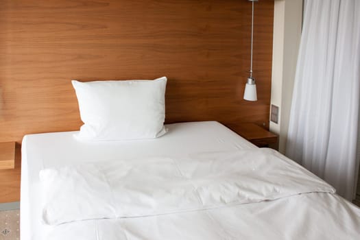 Bed with white linens