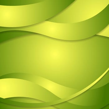 Abstract corporate green waves background. Vector design