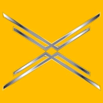 Abstract arrows metallic vector design