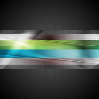 Abstract stripes technology vector background