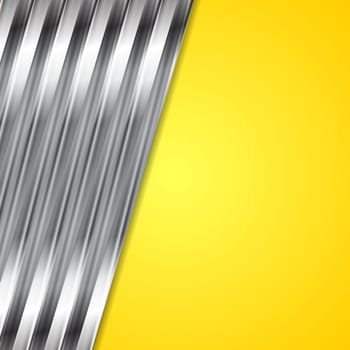 Abstract yellow and metallic vector background