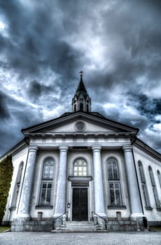 Church in Sjalevad, Sweden in summer time.