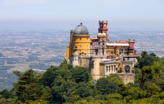 Famous palace of Pena in Sintra, Portugal