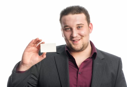 Businessman with business card