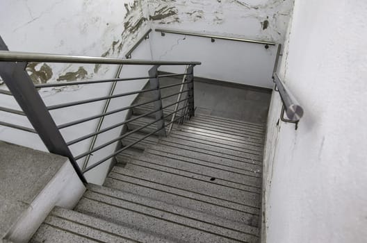 Detail of access stairs to a car park