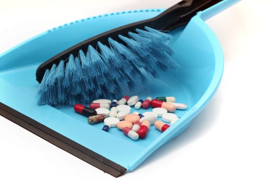 Pills trash concept