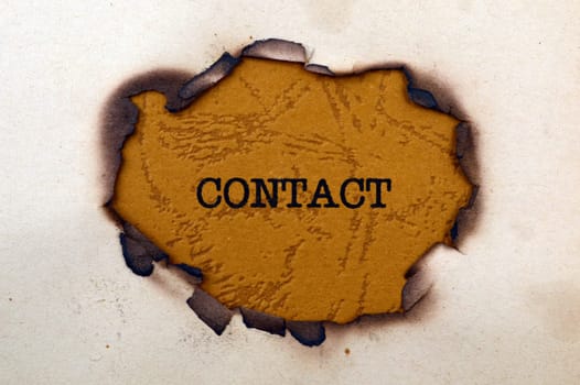 Contact text on paper hole