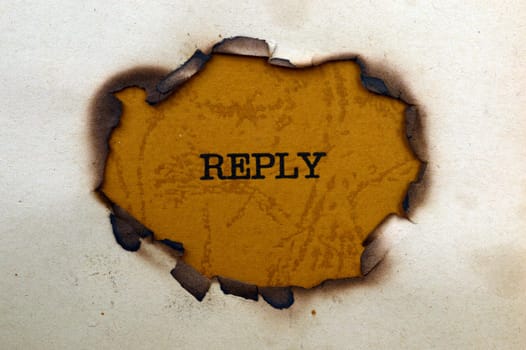 Reply text on paper hole