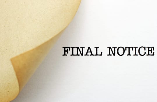 Final notice